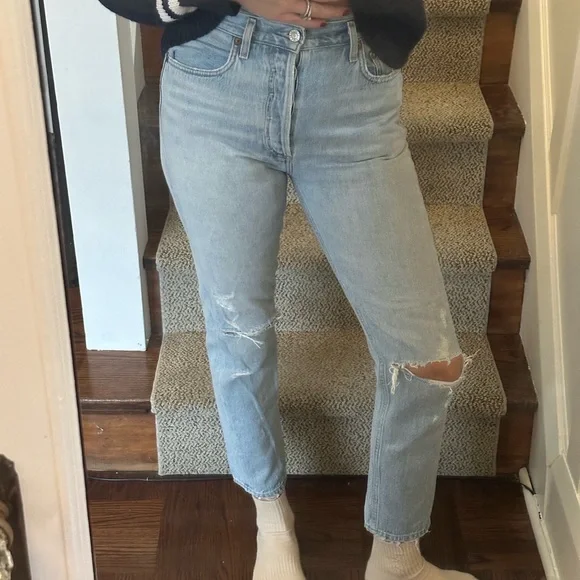 Agolde Riley High Rise Jeans - Picture 5 of 6